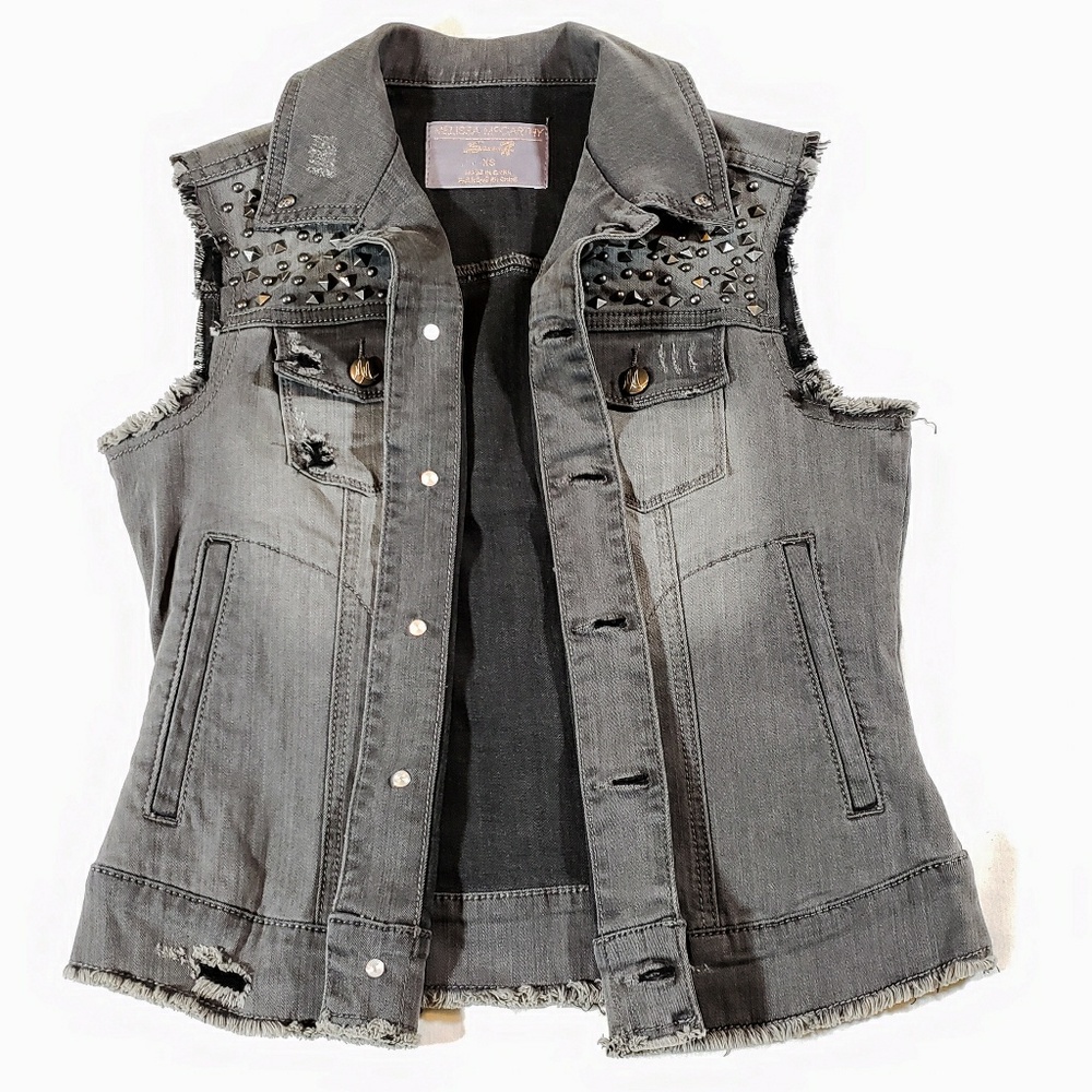 NWOT MELISSA McCARTHY SEVEN7 Studded VEST X